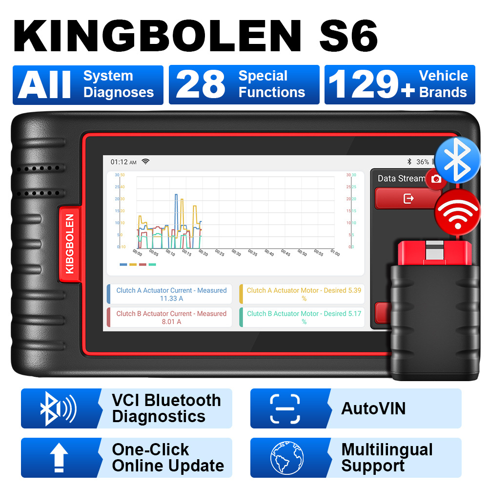 S6 todo o scanner do carro OBD da ferramenta de diagnóstico do carro do sistema 28 redefinir IMMO/BMS/TPMS/ABS sangrando a ferramenta de varredura livre da vida