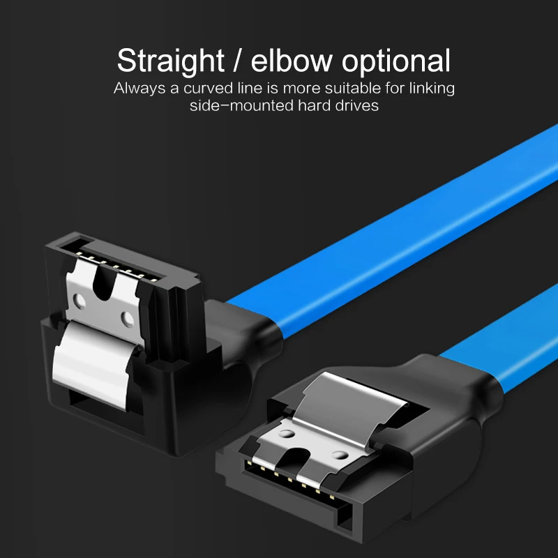 Convertidor de conexão de cabo de dados SATA 3.0 para disco rígido SSD HDD Adaptador de cabo Sata III de alta velocidade Cabo de transmissão de sinal