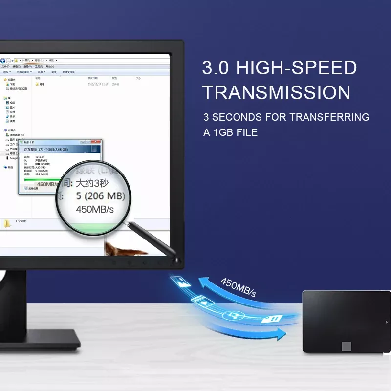 Convertidor de conexão de cabo de dados SATA 3.0 para disco rígido SSD HDD Adaptador de cabo Sata III de alta velocidade Cabo de transmissão de sinal