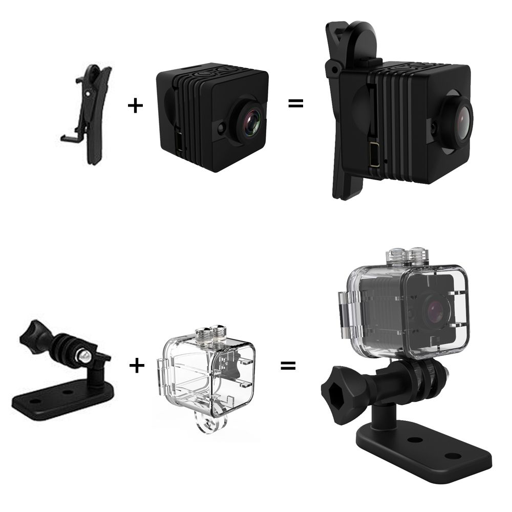 SQ12 Mini Camera HD 1080P Night Vision Mini Camcorder Sport Outdoor DV Wide Angle Sport Camera Waterproof Recorder