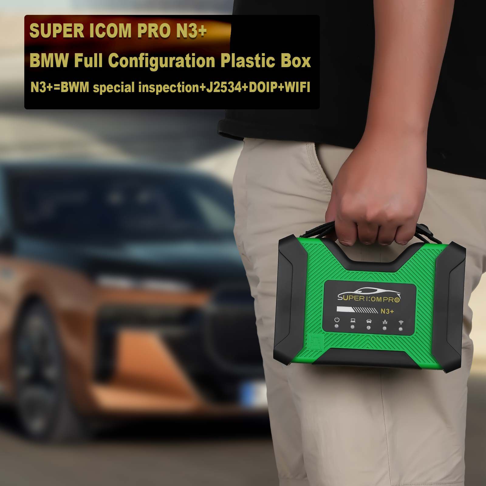 Super ICOM Pro N3+ BMW caixa plástica completa da configuração suporta DoIP J2534, WiFi e conexão USB