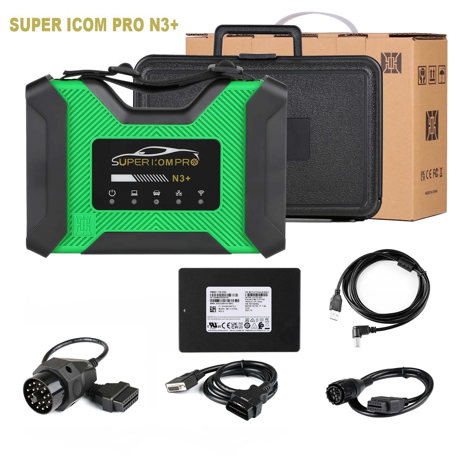 Configuração completa do varredor de SUPER ICOM PRO N3+ BMW com V2023.3 Software de BMW ICOM 1TB SSD ISTA-D 4.39.31 ISTA-P 3.71.0.200 com programação de engenheiros
