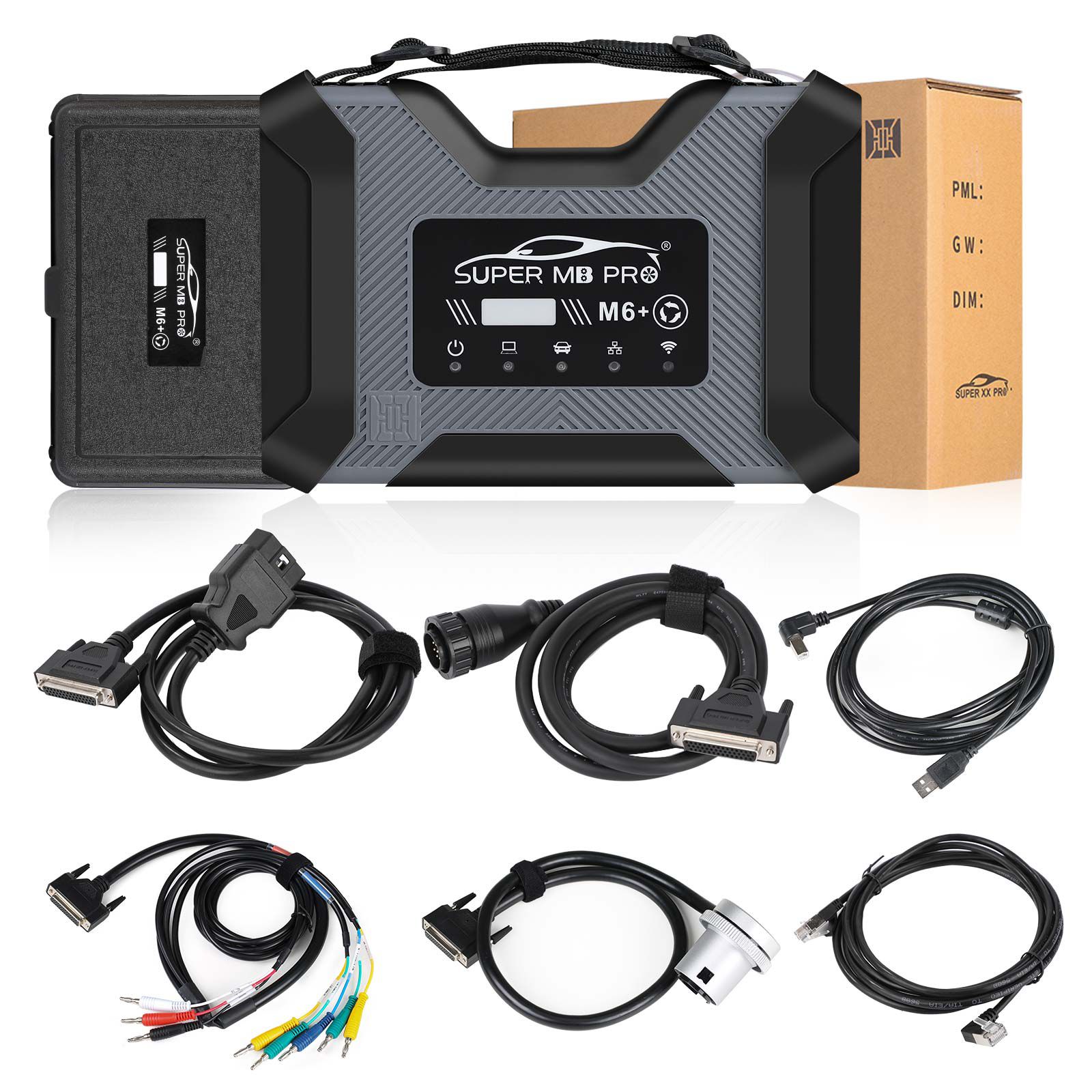 2025 Super MB Pro M6+ PRO Pacote completo DoIP Benz ferramenta de diagnóstico com V2024.9 512G SSD para carros e caminhões