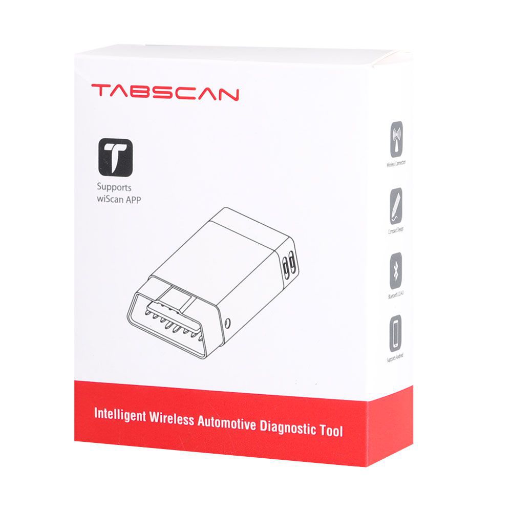Tabscan T1 Bluetooth OBDII Instrumento de Digitalização para Diagnóstico Inteligente Portal Androide