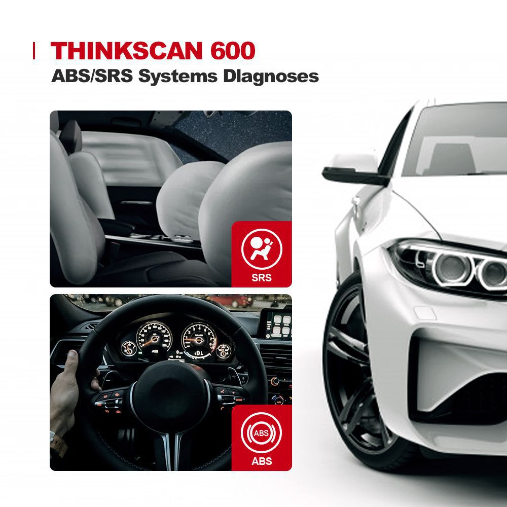 THINKCAR Thinkscan 600 ABS/SRS Sistema Completo de Diagnóstico Auto OBD2 Scanner TS600 Óleo/TPMS/EPB Redefinir OBD2 Leitor de Código PK CR619 AL619
