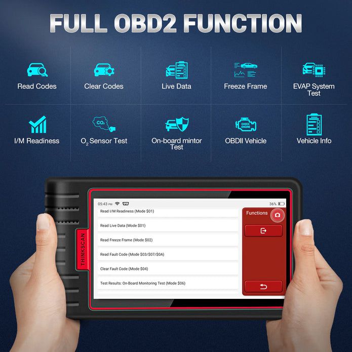 THINKCAR ThinkScan Max todo o scanner de diagnóstico do carro do sistema com 28 funções de manutenção atualização gratuita ao longo da vida