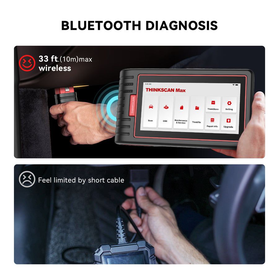 THINKCAR ThinkScan Max todo o scanner de diagnóstico do carro do sistema com 28 funções de manutenção atualização gratuita ao longo da vida