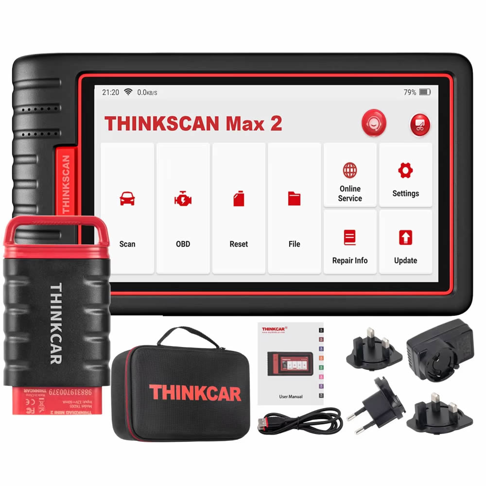 Sistema completo profissional do leitor Thinkcar Thinkscan Max2 OBD2 28 redefinir OBD2 ferramenta de diagnóstico do leitor do carro ECU codificação OBD
