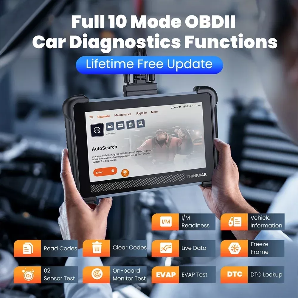 As ferramentas de diagnóstico do carro Thinkscan 672 do sistema completo do scanner do automóvel OBD2 suportam 28 redefinições atualização gratuita da vida inteira