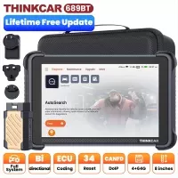 THINKCAR THINKSCAN 689BT ferramenta profissional de diagnóstico do carro CANFD DOIP bi-direcional da codificação do ECU 34 redefinir o scanner completo do sistema Obd2