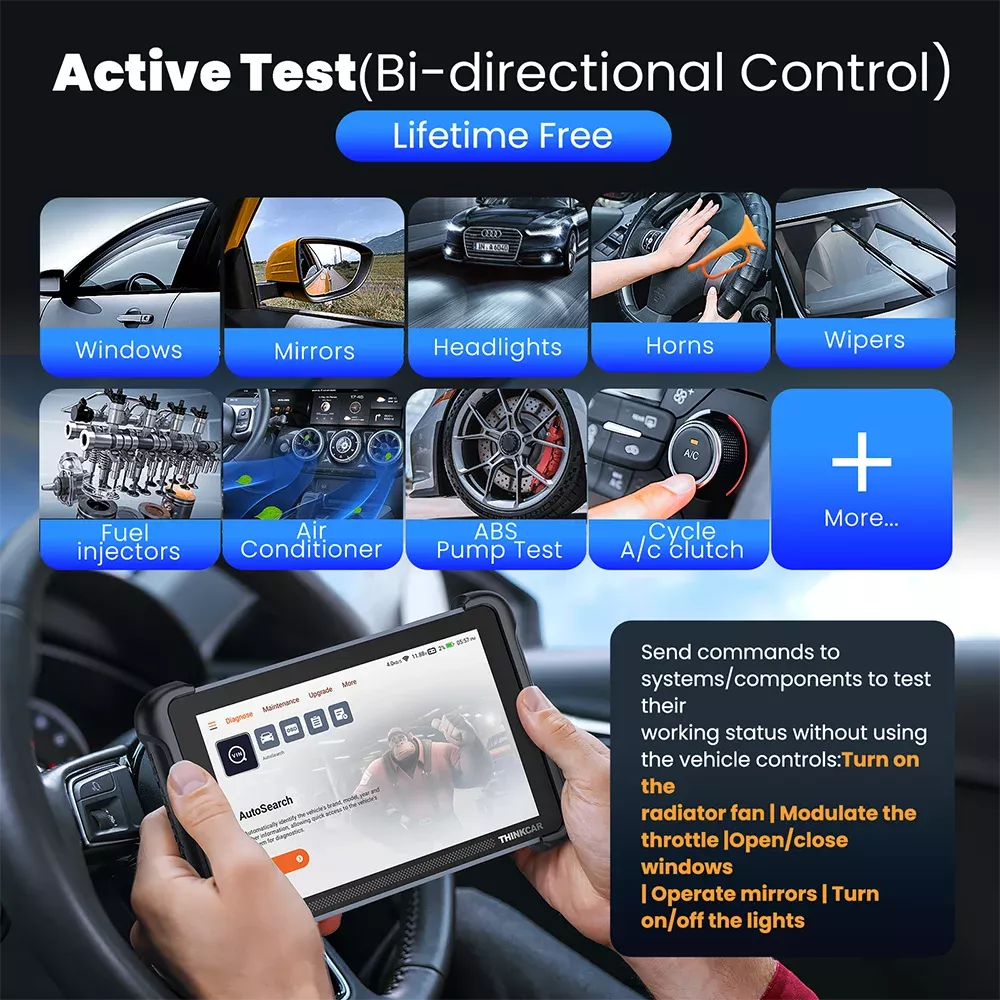 THINKCAR THINKSCAN 689BT ferramenta profissional de diagnóstico do carro CANFD DOIP bi-direcional da codificação do ECU 34 redefinir o scanner completo do sistema Obd2