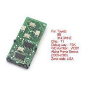Toyota Smart Card Board 5 Buttons 314.3MHZ Number 271451 -6221 -USA