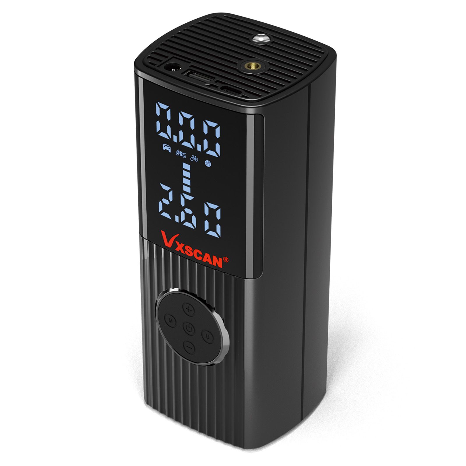 Compressor de ar portátil do inflador do pneu, bomba inflável sem fio, bomba de ar adequada para isqueiro de cigarro de bola de bicicleta de carro e fonte de alimentação 2-1