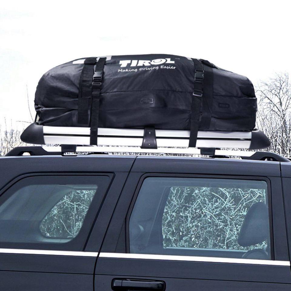 TIROL T24528a “Telhado à Prova de água ” Top Carrier Cargo Luggage Travel Bag (15 Cubic Feet) para veículos com Roof Rails