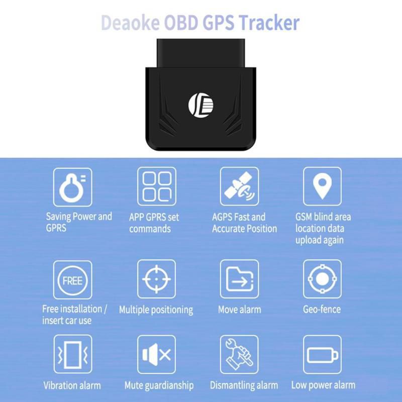 TK306 OBD GPS Tracker Car OBD2 16Pin Interface em tempo real GPS GSM Vehicle Tracking Device Locator Mobile Alarm GPS Trackers