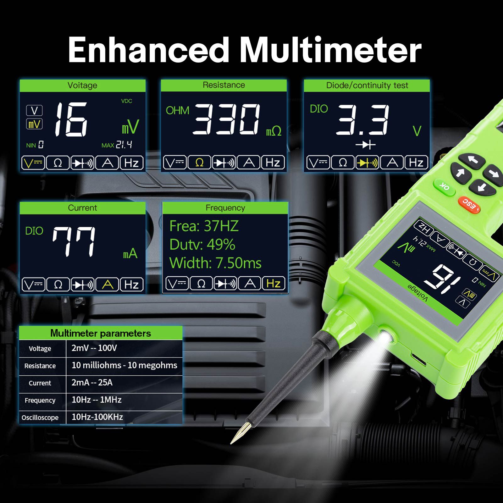 TOPDIAG P200 Pro P200Pro Nova geração de detectores de circuito inteligente para todos os 9V-48V para barco de caminhão de carro