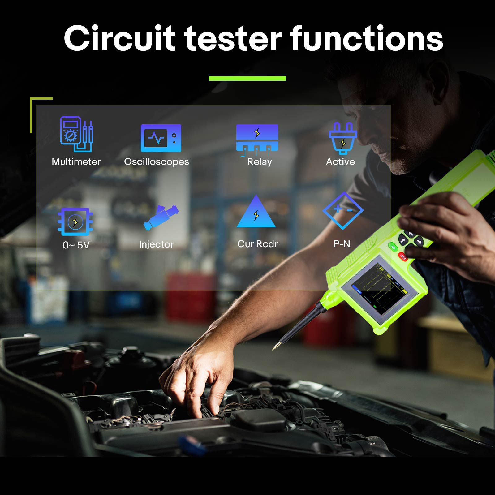 TOPDIAG P200 Pro P200Pro Nova geração de detectores de circuito inteligente para todos os 9V-48V para barco de caminhão de carro