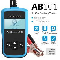 TOPDON AB101 Car Battery Tester 12V Teste de bateria de tensão Analisador de carregador automotivo 2000CCA Car Cranking Circut Tester