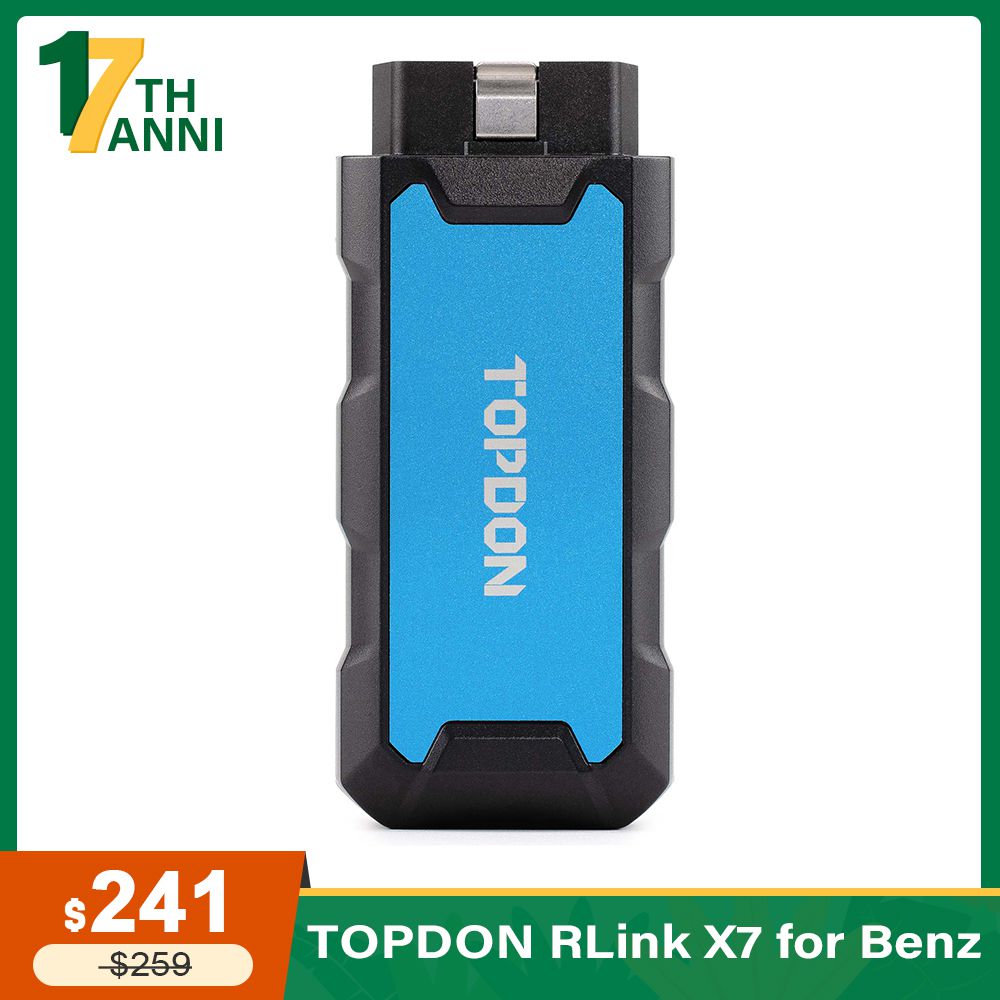2024 TOPDON RLink X7 para Benz Suporta Veículos Mercedes de 2005 a 2024 Codificação/Programação Offline, Desbloqueio de Funções Ocultas e DoIP