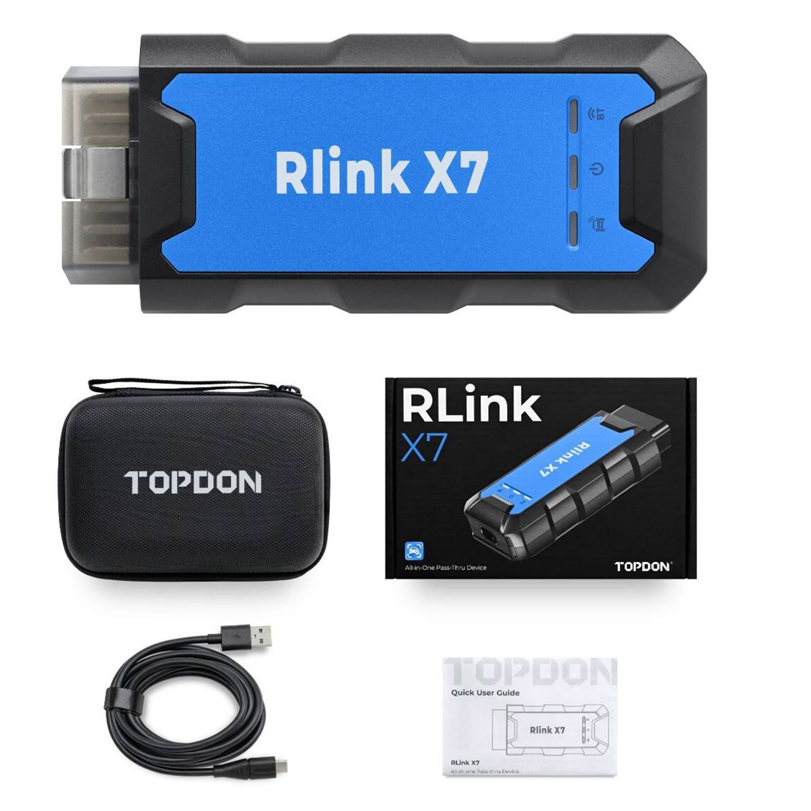 2024 TOPDON RLink X7 para GM Suporte CAN-FD/DoIP GM ECU Programação Suporte Veículos GM de 2000 a 2024
