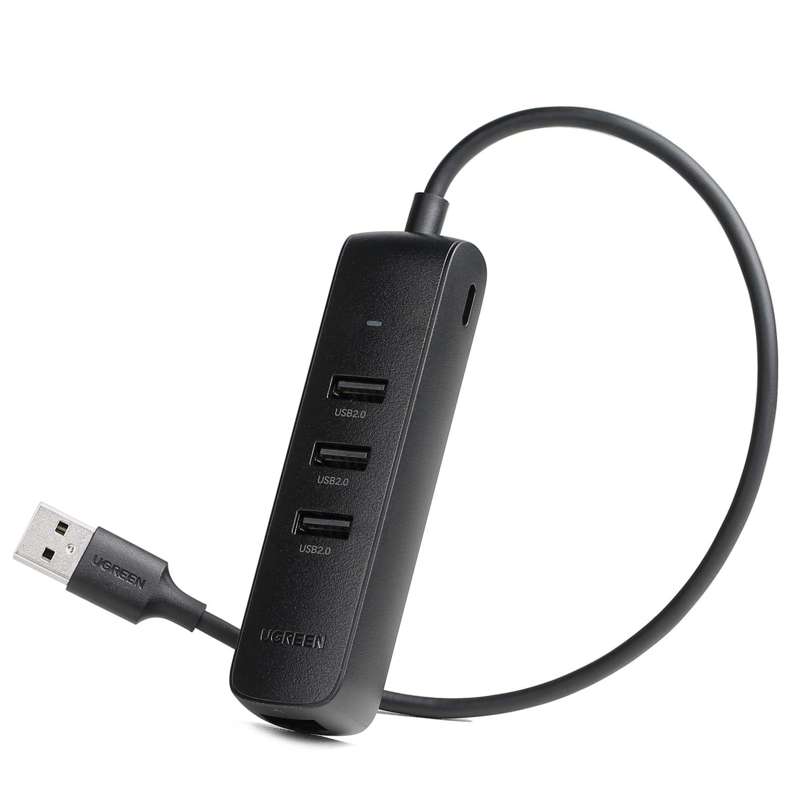 UGREEN USB 2.0 Hub Ethernet Adaptador USB Splitter USB para RJ45 Adaptador Cabo
