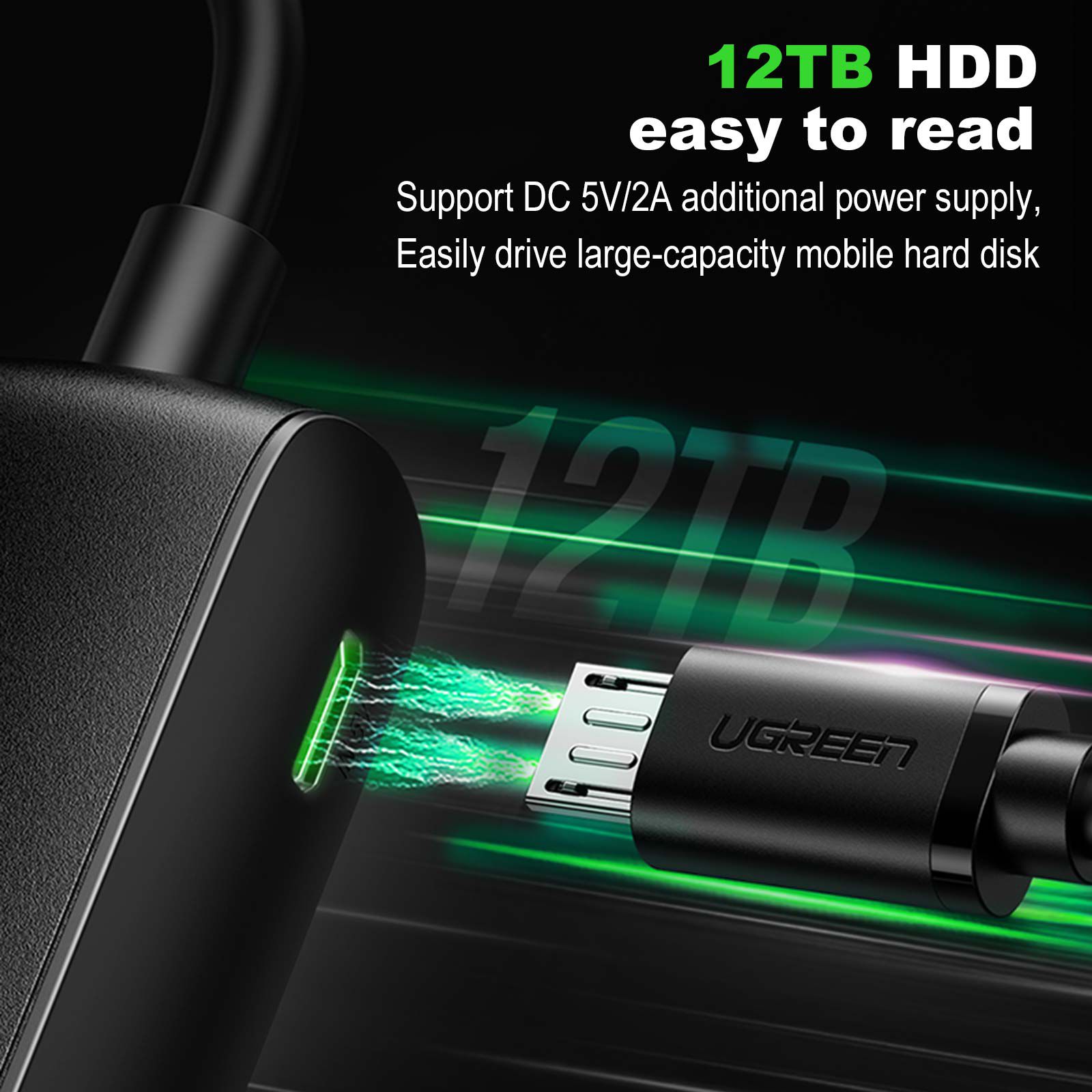 UGREEN USB 2.0 Hub Ethernet Adaptador USB Splitter USB para RJ45 Adaptador Cabo