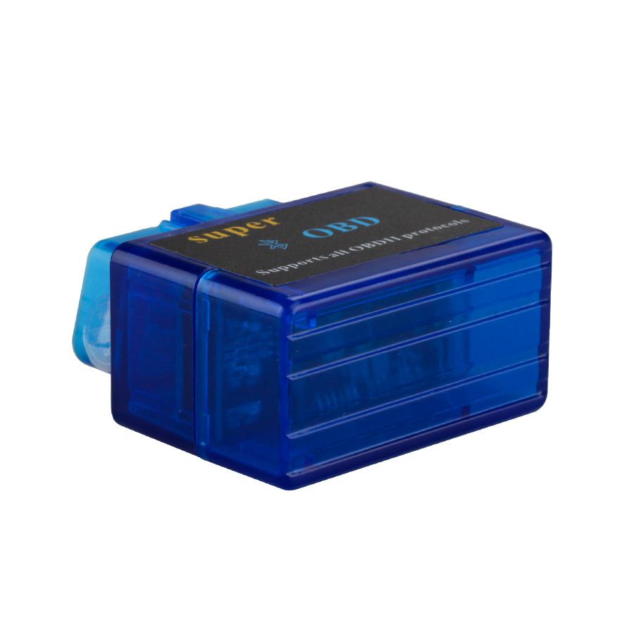 V1.5 Mini ELM327 ELM 327 OBD2 Interface Bluetooth Auto OBDII Scanner de Diagnóstico (Azul)