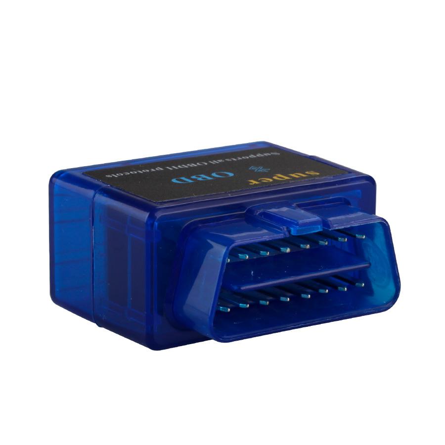V1.5 Mini ELM327 ELM 327 OBD2 Interface Bluetooth Auto OBDII Scanner de Diagnóstico (Azul)