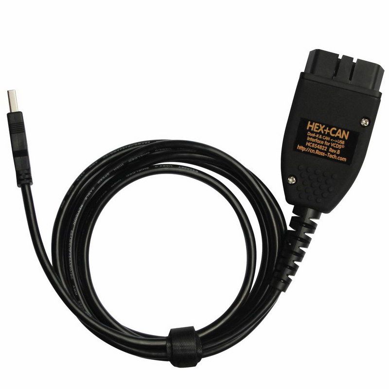 Versão Última VCDS VAG COM Diagnóstico Cable HEX USB Interface para VW, Audi, Seat, Skoda com suporte multi -linguagem atualizado