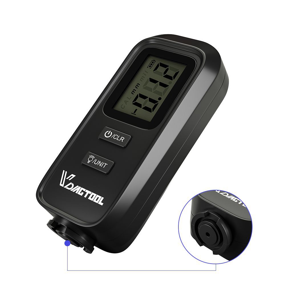 VDIAGTOOL VC100 Medidor de Espessura Do Carro Digital Paint Films For Car Paint Tester LCD Backlight Thickness Coating Meter