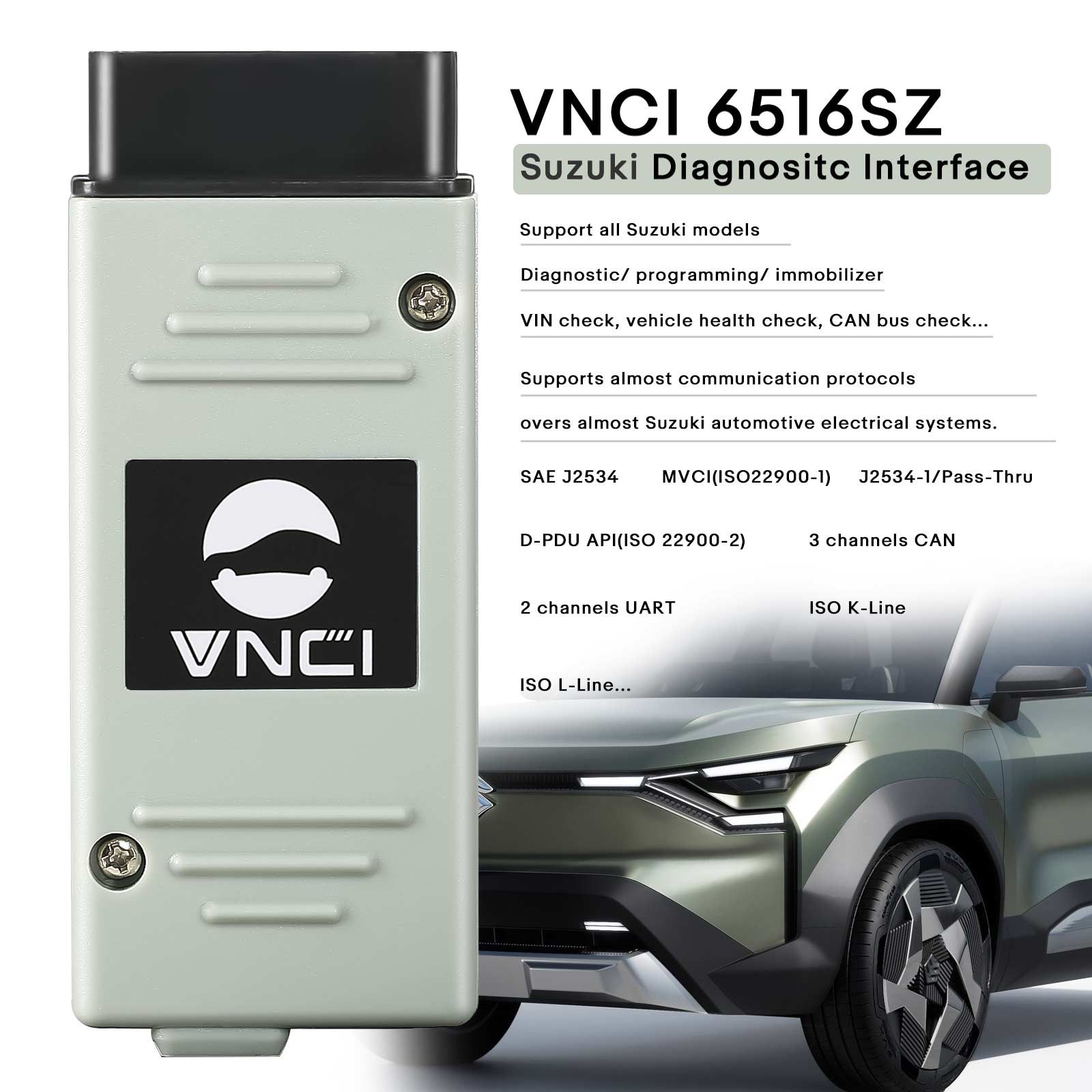 2024 VNCI 6516SZ Suzuki Diagnositc Interface compatível com SDT-II OEM Software Driver