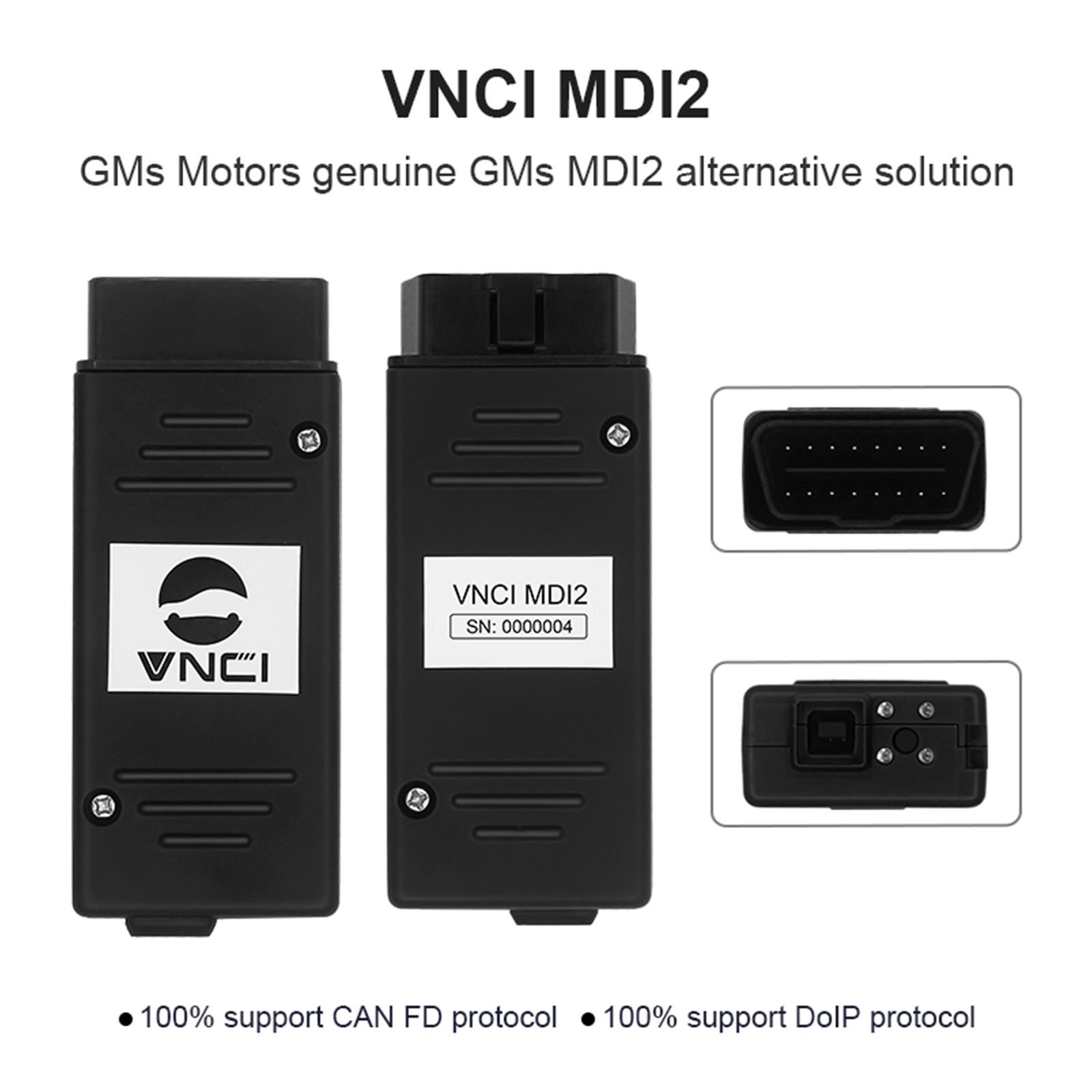 Interface de diagnóstico MDI2 VNCI mais nova para GMs suporta CAN FD/DoIP compatível com TLC, GDS2, DPS, Tech2win Software Offline