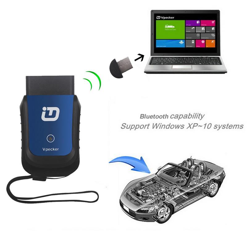 Versão Bluetooth V9.2 VPECKER Easydiag OBDII Ferramenta de diagnóstico completa com suporte a funções especiais WINDOWS 10