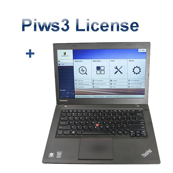 Licença VXDIAG Porsche Tester III Piwis3 com SSD 240G de Software V38.90 e Laptop Lenovo T440P