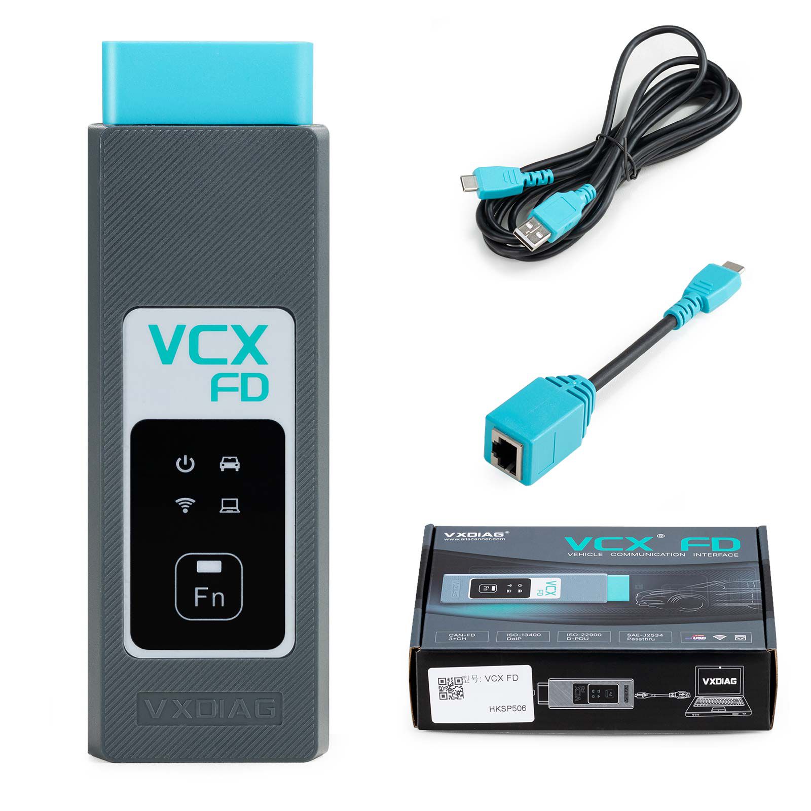 2024 VXDIAG VCX-FD para GM e Ford/Mazda 2-em-1 interface de diagnóstico inteligente para Ford/Mazda GM Chevrolet, Buick, Cadillac, Opel, Holden