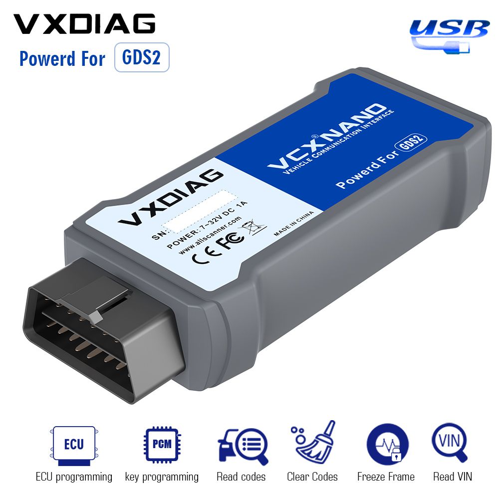 Versão USB VXDIAG VCX Nano para GM/OPEL GDS2 V2022.05 Tech2WIN 16.02.24 Ferramenta de diagnóstico