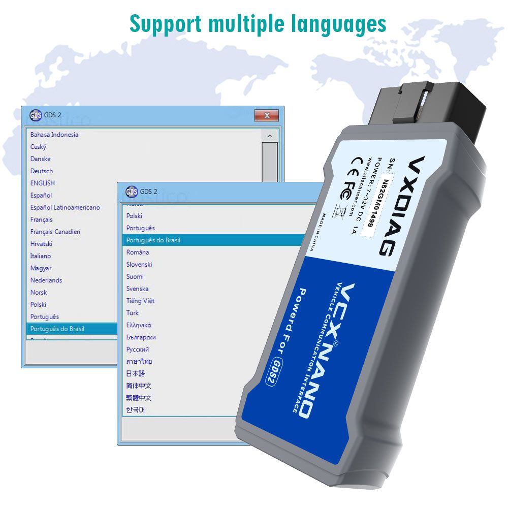 Versão USB VXDIAG VCX Nano para GM/OPEL GDS2 V2022.05 Tech2WIN 16.02.24 Ferramenta de diagnóstico
