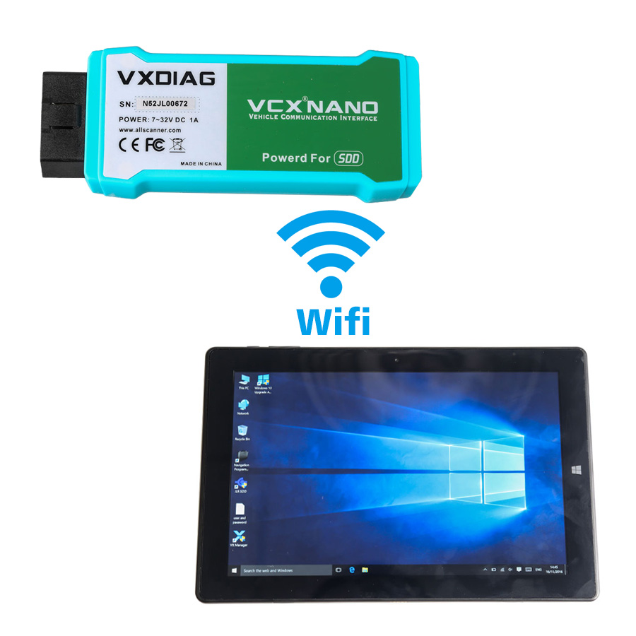 Nova Chegada VXDIAG VCX NANO SDD For LandRover /Jaguar WIFI Version Support All Protocolos With Chuwi Hi10 Tablet