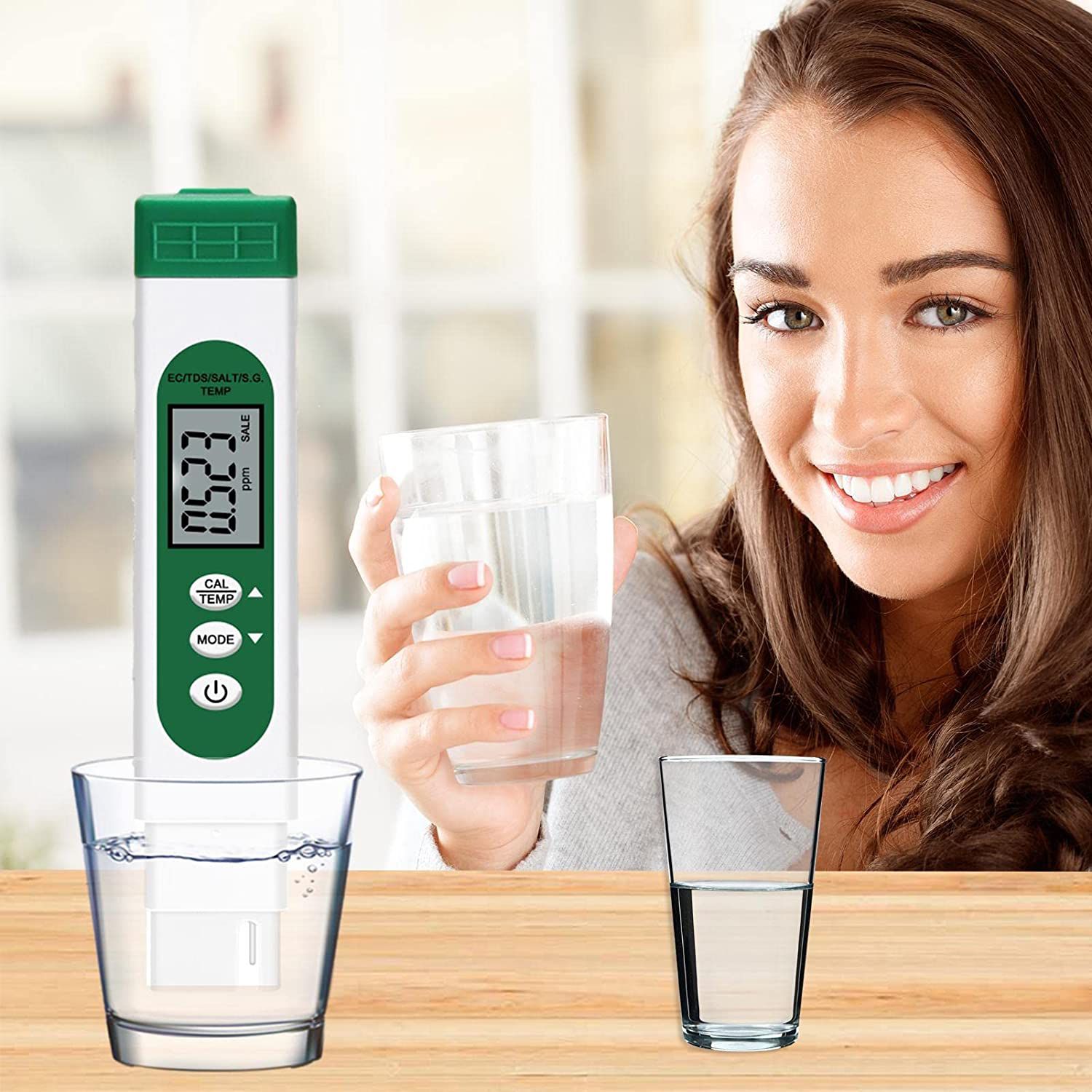 Água Tester Pen Display LCD Water Tester EC TDS Temp Meter 5-em-1 Multifuncional Alta Precisão Medidor de Teste de Água para Hydropon