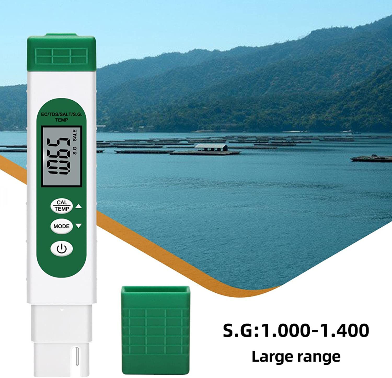 Água Tester Pen Display LCD Water Tester EC TDS Temp Meter 5-em-1 Multifuncional Alta Precisão Medidor de Teste de Água para Hydropon