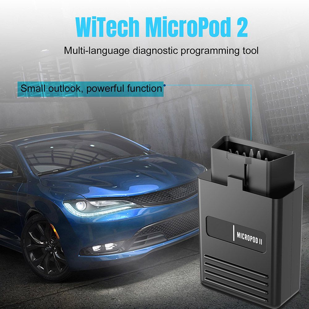 Wifi V17.04.27 wiTech MicroPod 2 Ferramenta de Diagnóstico para Chrysler Dodge Jeep Fiat Versão Online Suporta Carro até 2018