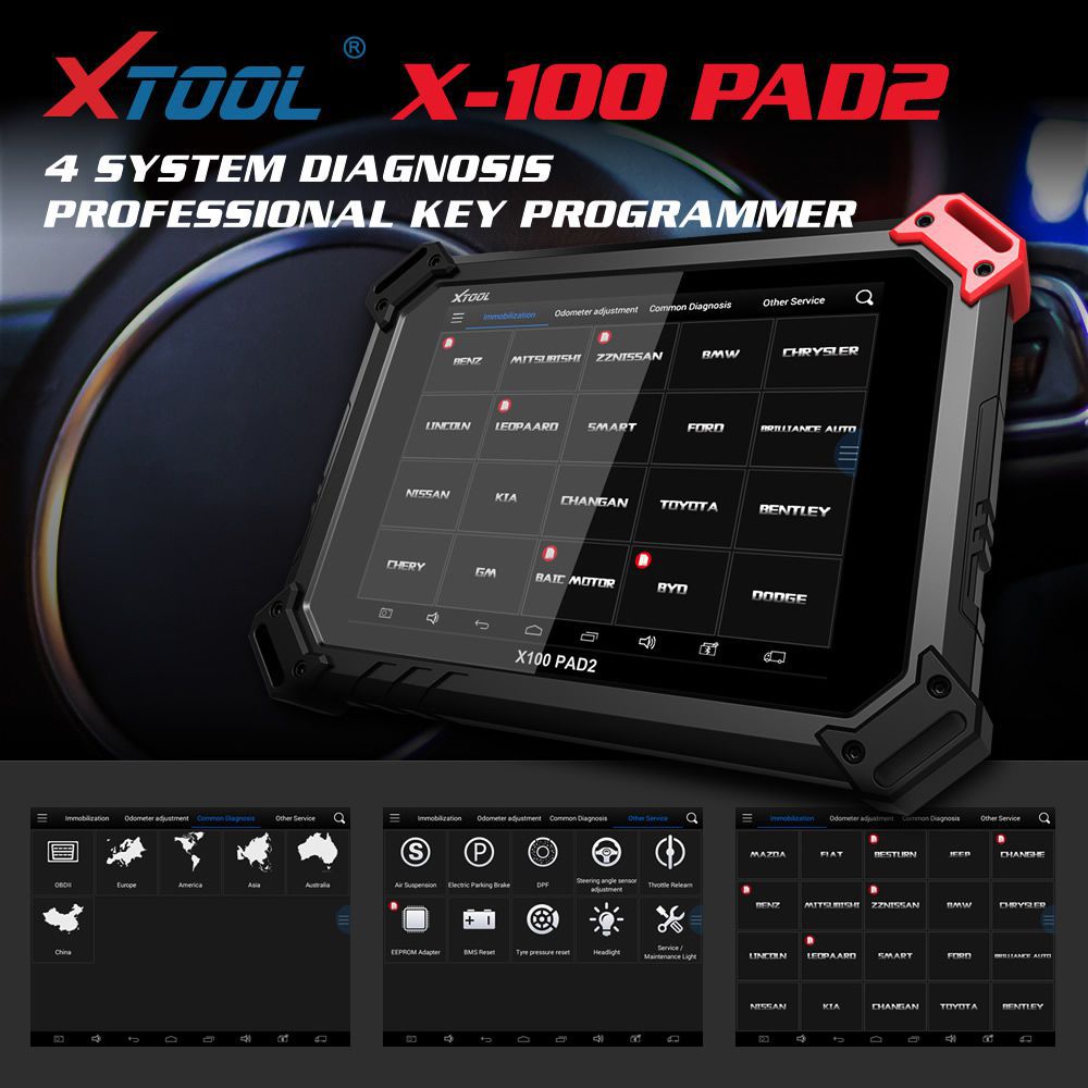 XTOOL X100 X-100 PAD2 Pro Programador de Chave Versão Completa VW 4th