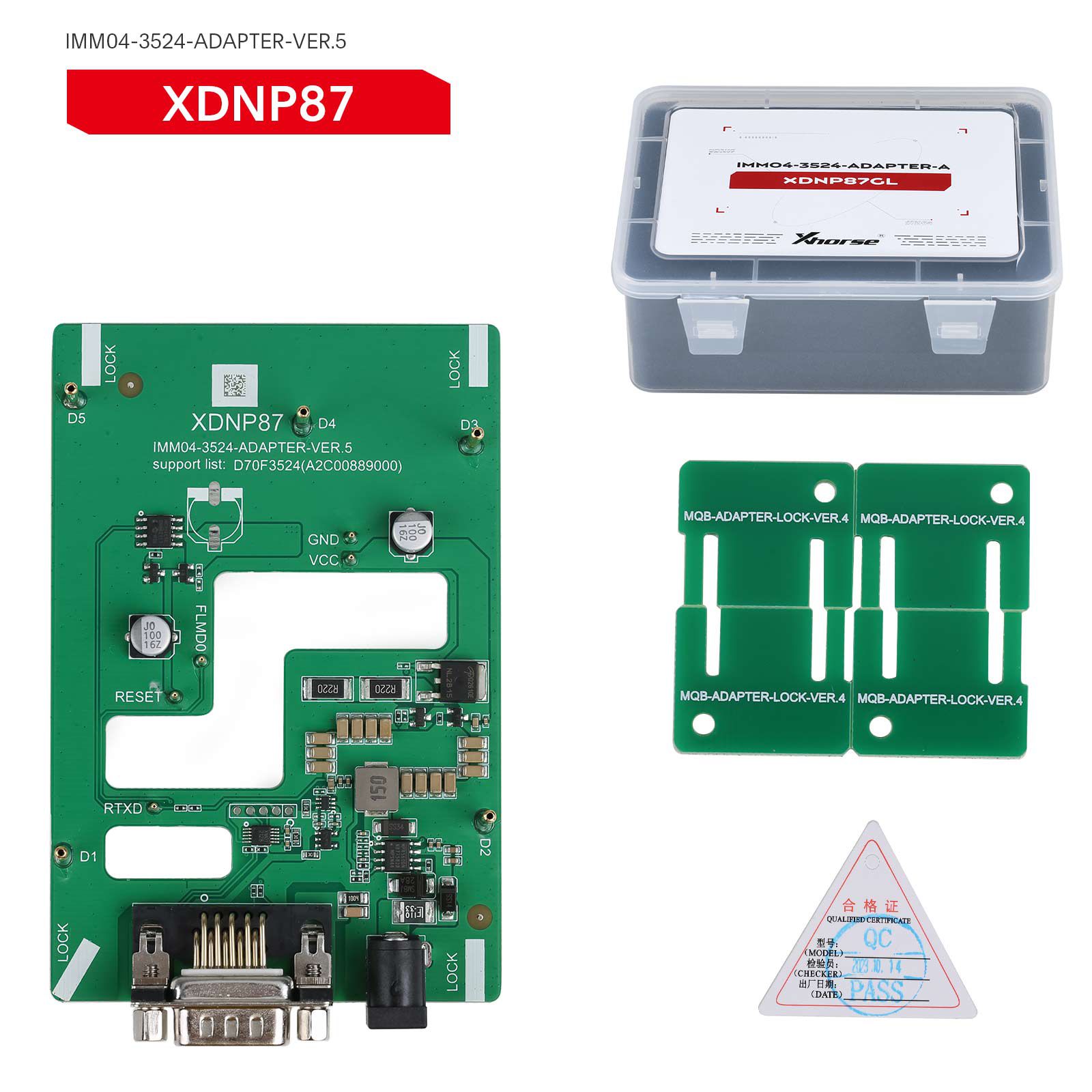 2024 Xhorse MQB48 Sem desmontagem Sem solda 13 adaptadores de conjunto completo XDNPM3GL