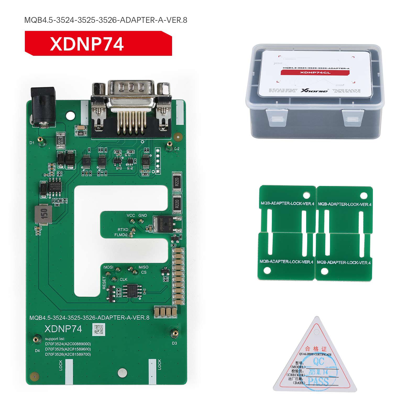 2024 Xhorse MQB48 Sem desmontagem Sem solda 13 adaptadores de conjunto completo XDNPM3GL