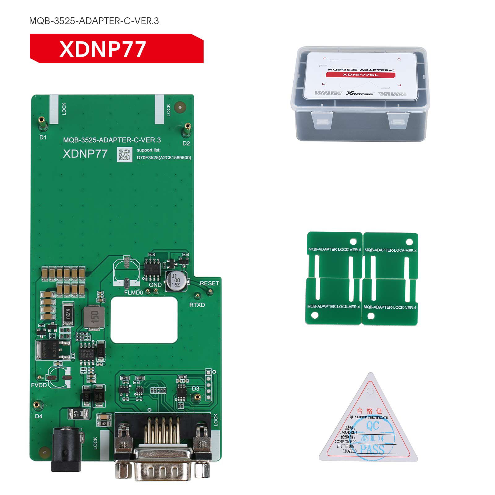 2024 Xhorse MQB48 Sem desmontagem Sem solda 13 adaptadores de conjunto completo XDNPM3GL