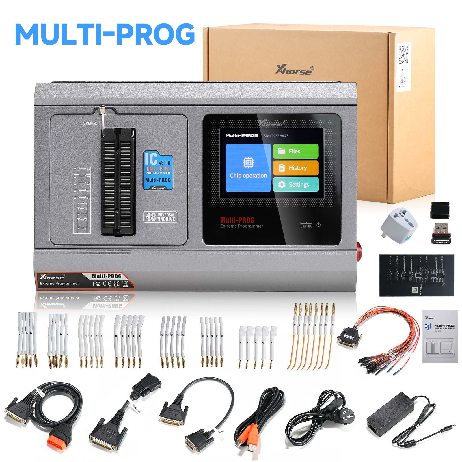 2025 Xhorse Multi Prog Programador Multi-Prog Programador ECU TCU de nível profissional com licença MQB48 gratuita Versão de atualização do VVDI Prog