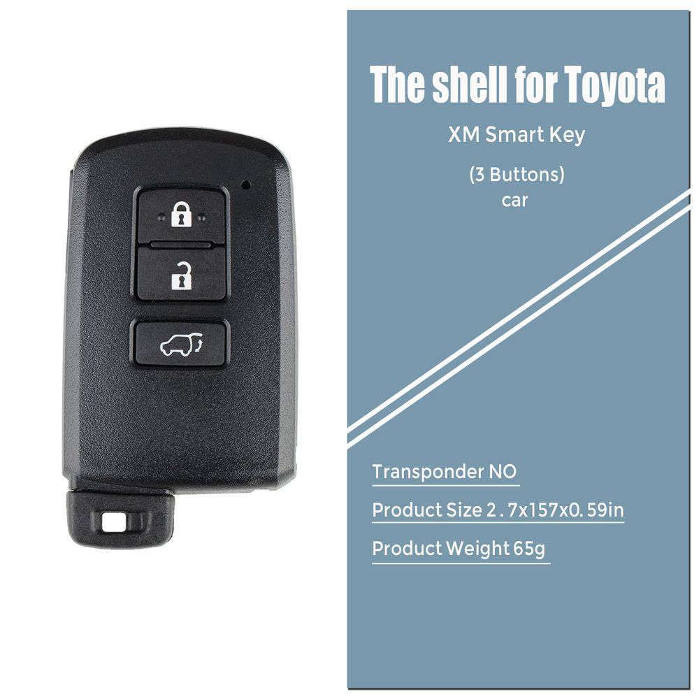 Xhorse VVDI Toyota XM Chave Inteligente Shell 1765 3 Botões 5 Pçs/lote