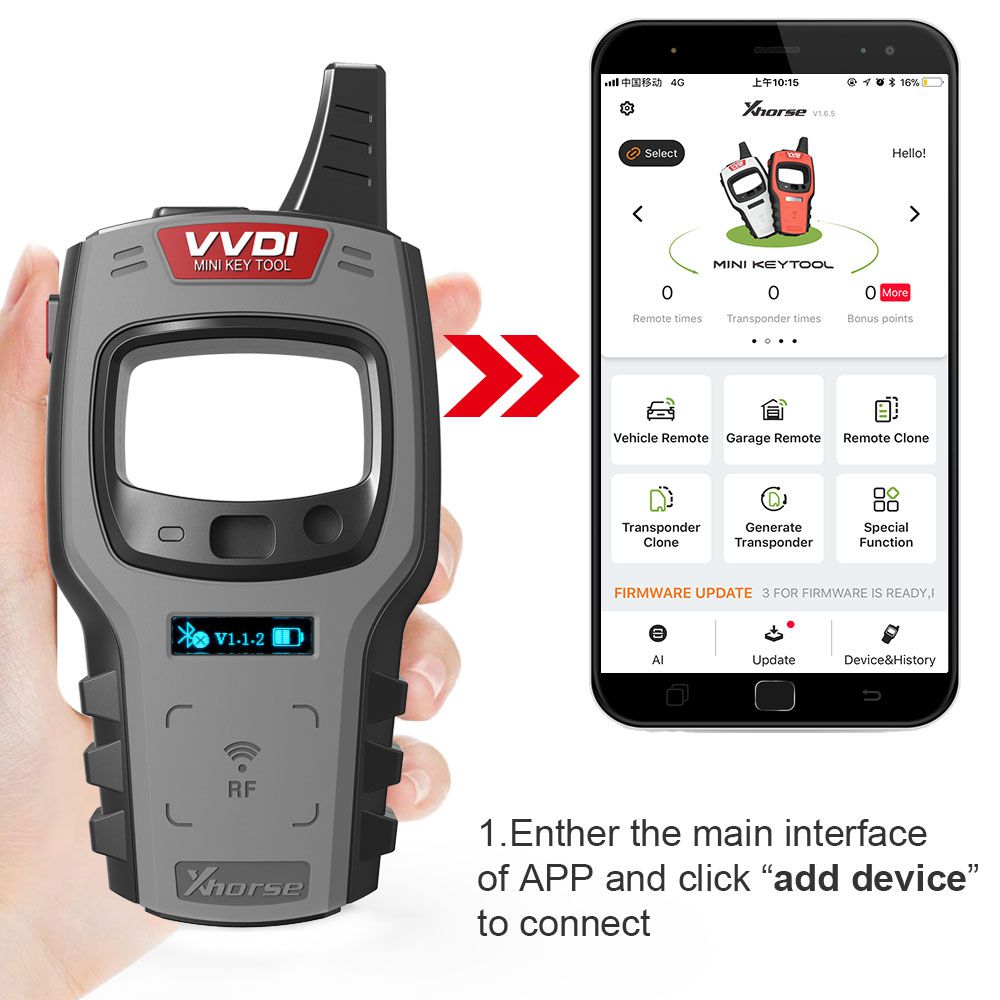 2024 Xhorse VVDI XDKTMGEN MINI Key Tool Versão Global Sem Cópia 48 Transponder (96 bit) Função Sem Tokens