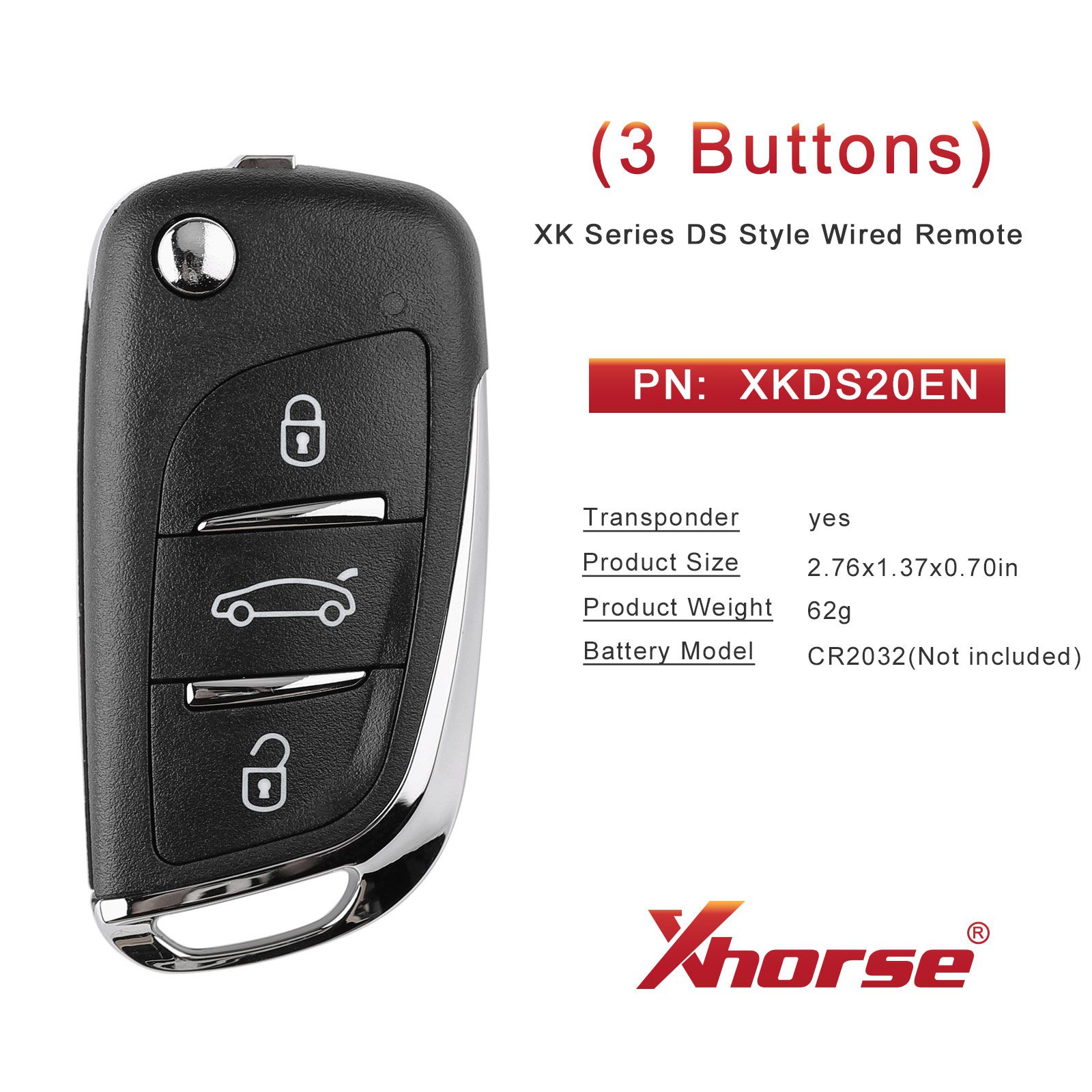 2025 Xhorse XKDS20EN DS Estilo Universal chave remota 5pcs / lote