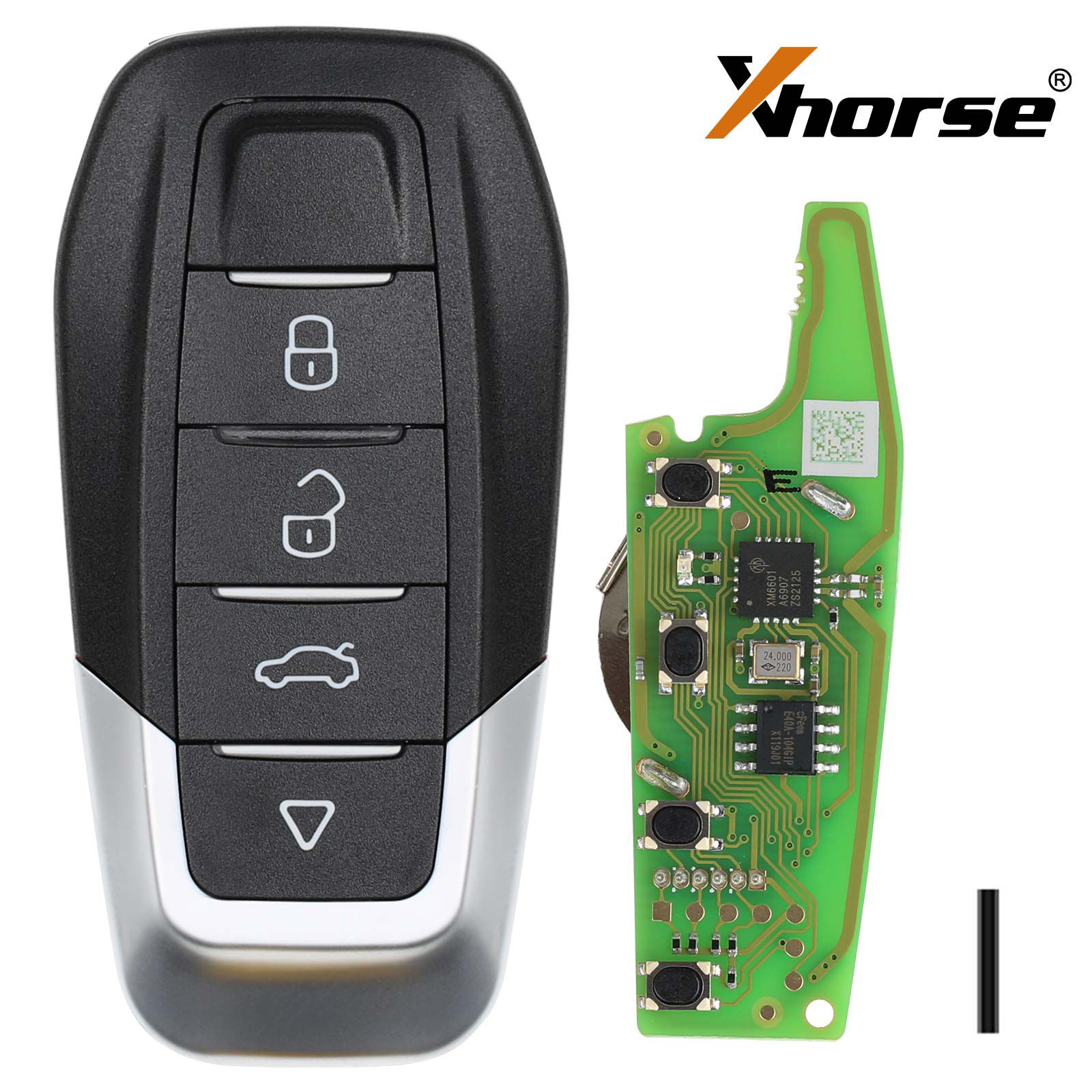 XHORSE XKFEF2EN FA.LL Tipo chave dobrável com fio 4 botões vermelho brilhante chave remota universal 5pcs / lote